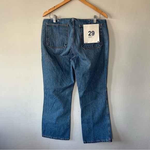 RE/DONE Button Front Crop Boot Jeans Iconic Heritage Silhouette Size 29 NWT - Picture 5 of 6